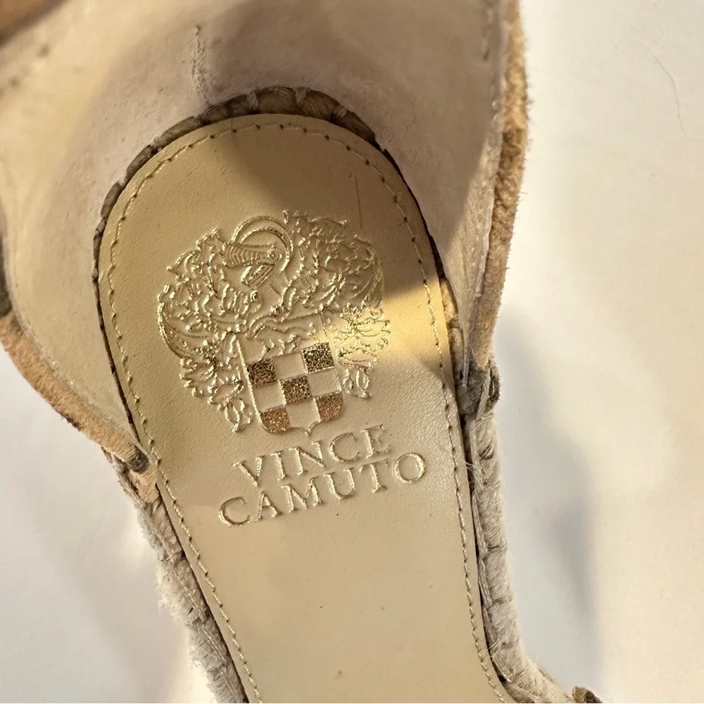 NEW‎ Vince Camuto Leopard Print Wedge Espadrilles Leather 8.5